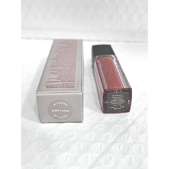 BITE Beauty French Press Lip Gloss Dirty Chai – Limited Edition Full Size NIB - Picture 3 of 7